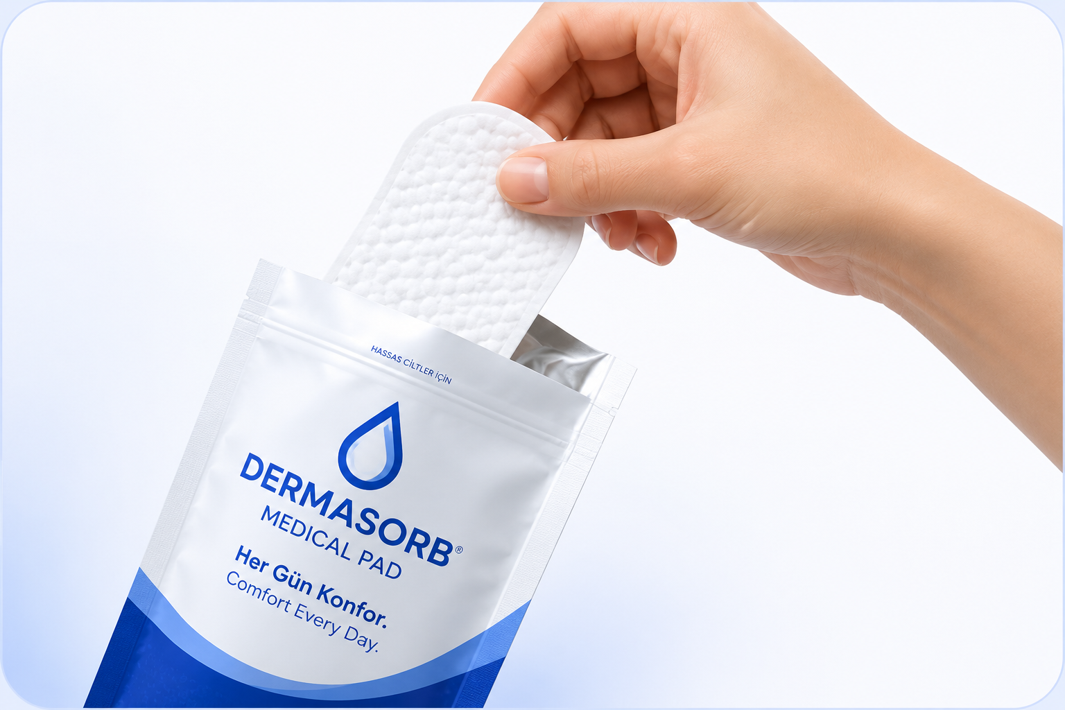 DERMASORB Medical Pad ambalajından çıkarma